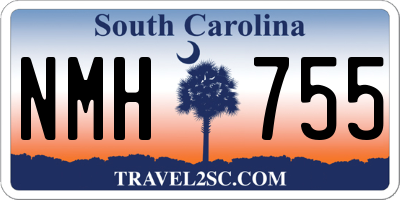 SC license plate NMH755