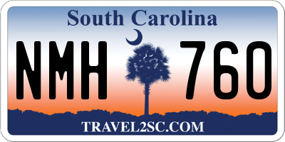 SC license plate NMH760