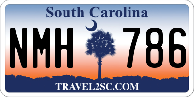 SC license plate NMH786