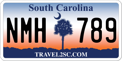 SC license plate NMH789