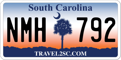 SC license plate NMH792