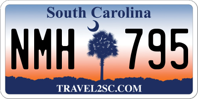 SC license plate NMH795