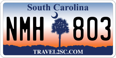 SC license plate NMH803