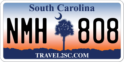 SC license plate NMH808