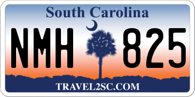 SC license plate NMH825