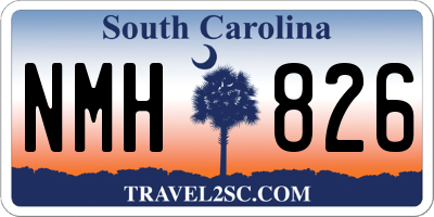 SC license plate NMH826