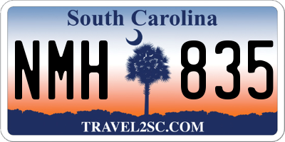 SC license plate NMH835