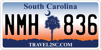 SC license plate NMH836