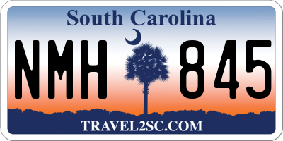 SC license plate NMH845