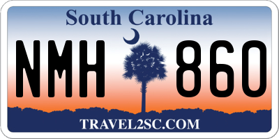 SC license plate NMH860