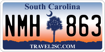 SC license plate NMH863