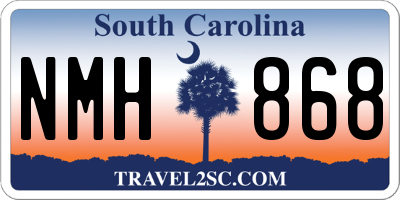 SC license plate NMH868