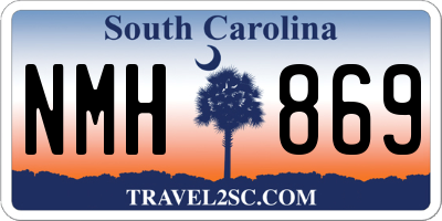 SC license plate NMH869