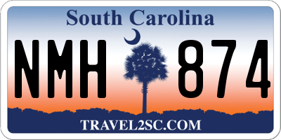 SC license plate NMH874