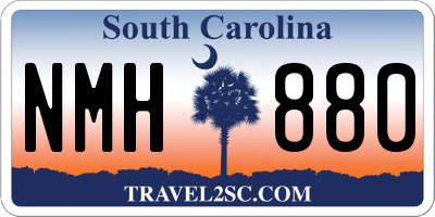 SC license plate NMH880