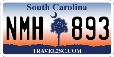 SC license plate NMH893