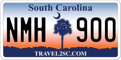 SC license plate NMH900