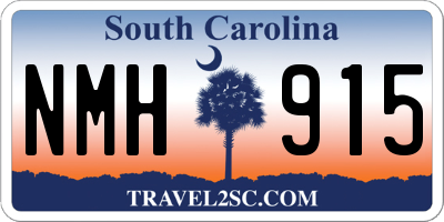SC license plate NMH915