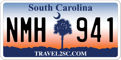 SC license plate NMH941