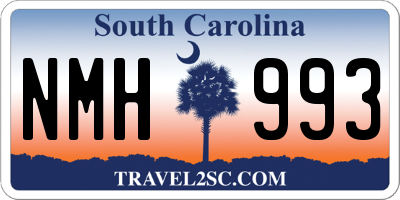 SC license plate NMH993