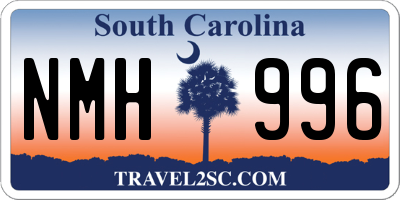 SC license plate NMH996