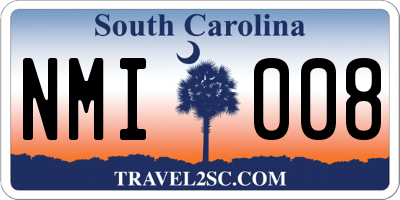 SC license plate NMI008