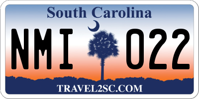 SC license plate NMI022
