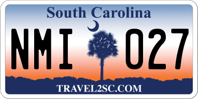 SC license plate NMI027