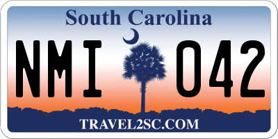 SC license plate NMI042