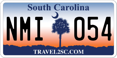 SC license plate NMI054