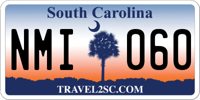 SC license plate NMI060