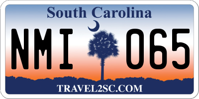 SC license plate NMI065