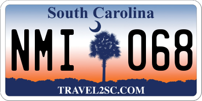 SC license plate NMI068