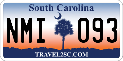 SC license plate NMI093