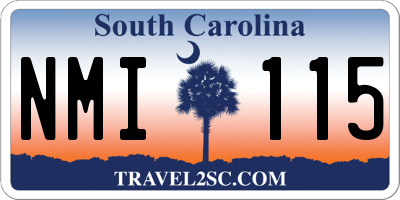 SC license plate NMI115