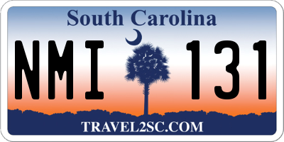 SC license plate NMI131