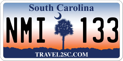 SC license plate NMI133