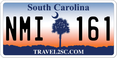 SC license plate NMI161