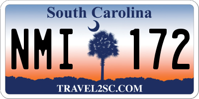 SC license plate NMI172