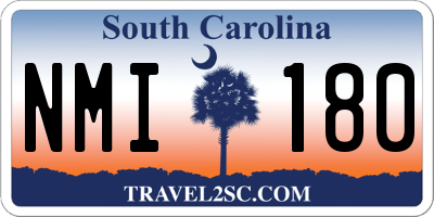 SC license plate NMI180