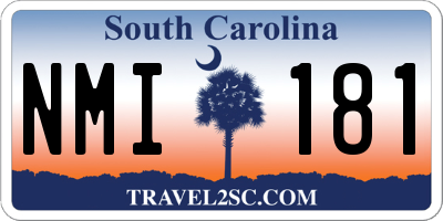 SC license plate NMI181