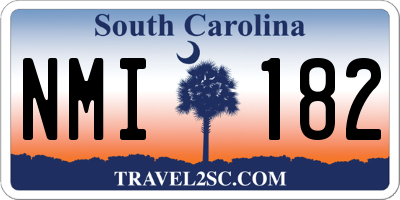 SC license plate NMI182