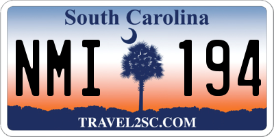 SC license plate NMI194