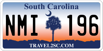 SC license plate NMI196
