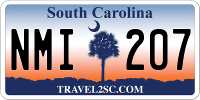 SC license plate NMI207