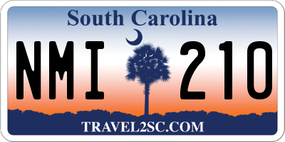 SC license plate NMI210
