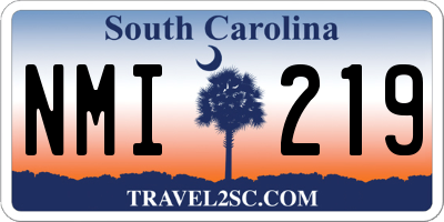 SC license plate NMI219
