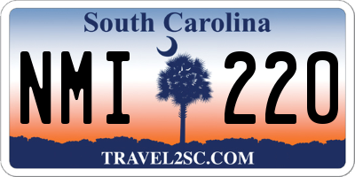 SC license plate NMI220