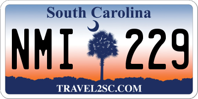 SC license plate NMI229