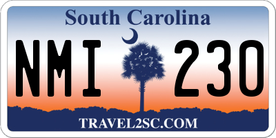 SC license plate NMI230